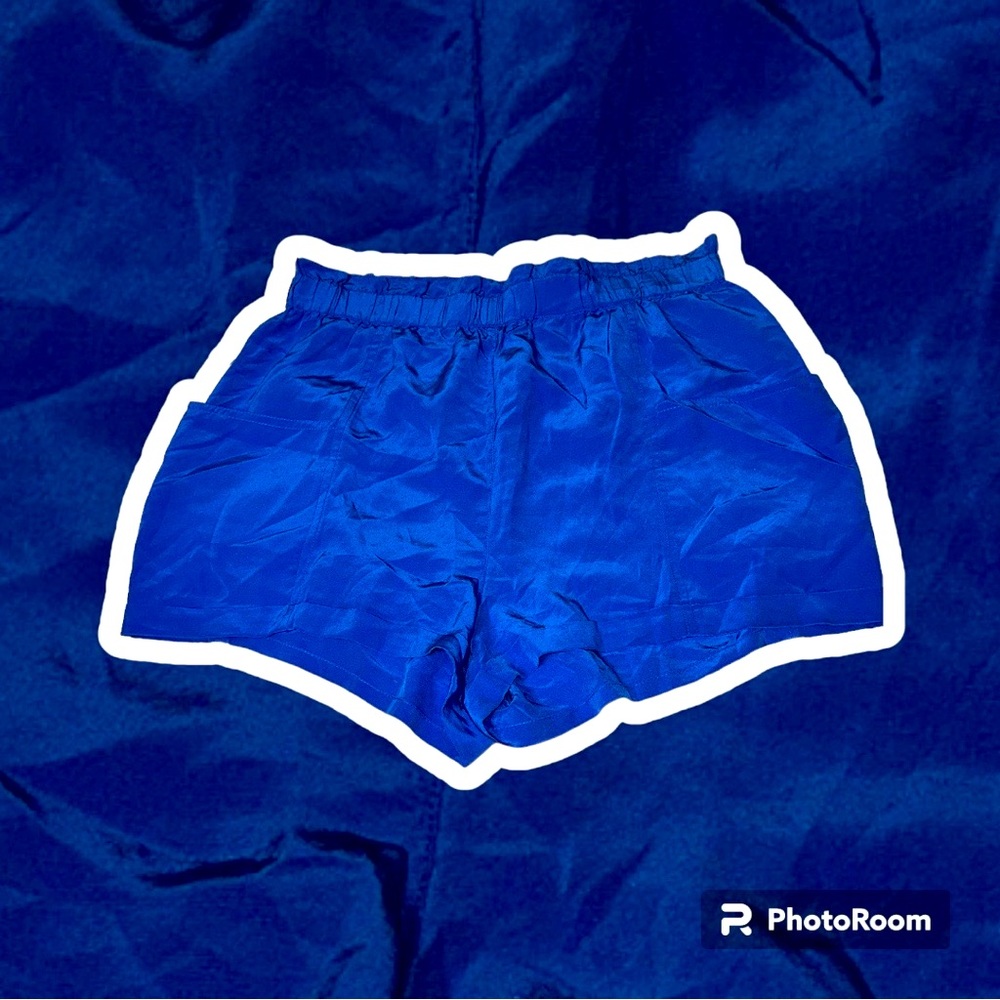 Wilfred 100% Silk High Waisted Shorts Dazzling Blue